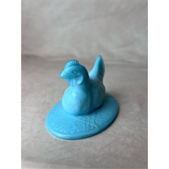 Vintage Westmoreland Chick Hen on Basket Top Only - Picture 2 of 6